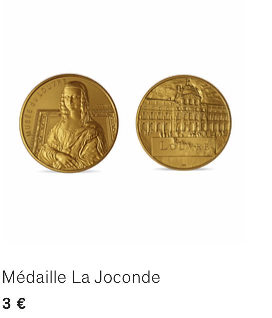Médaille la Joconde © E-boutique du Louvre