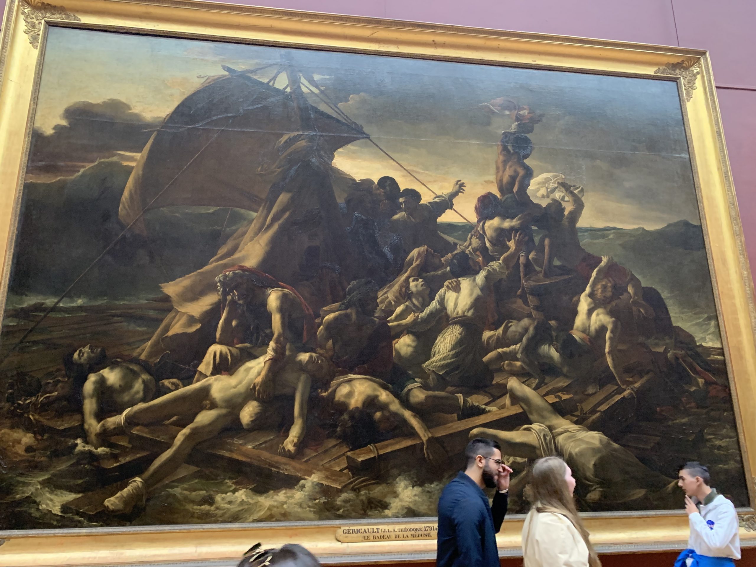 Le radeau de la méduse par Théodore Géricault (1818-9), exposé au Louvre, Paris © Marjorie Eclar