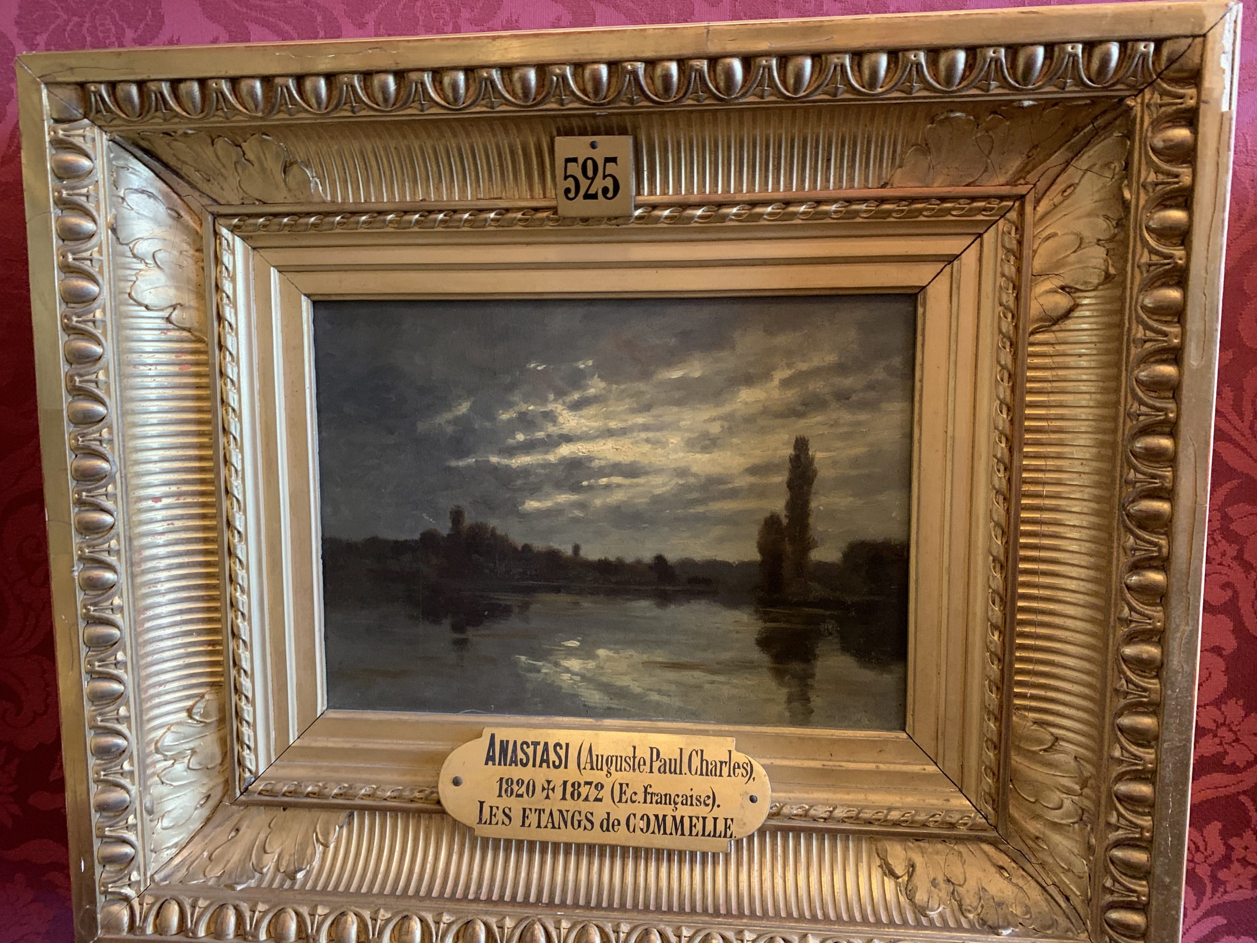 Les étangs de Commelle par Auguste Paul Charles ANASTASI, exposé au Château de Chantilly © Marjorie Eclar