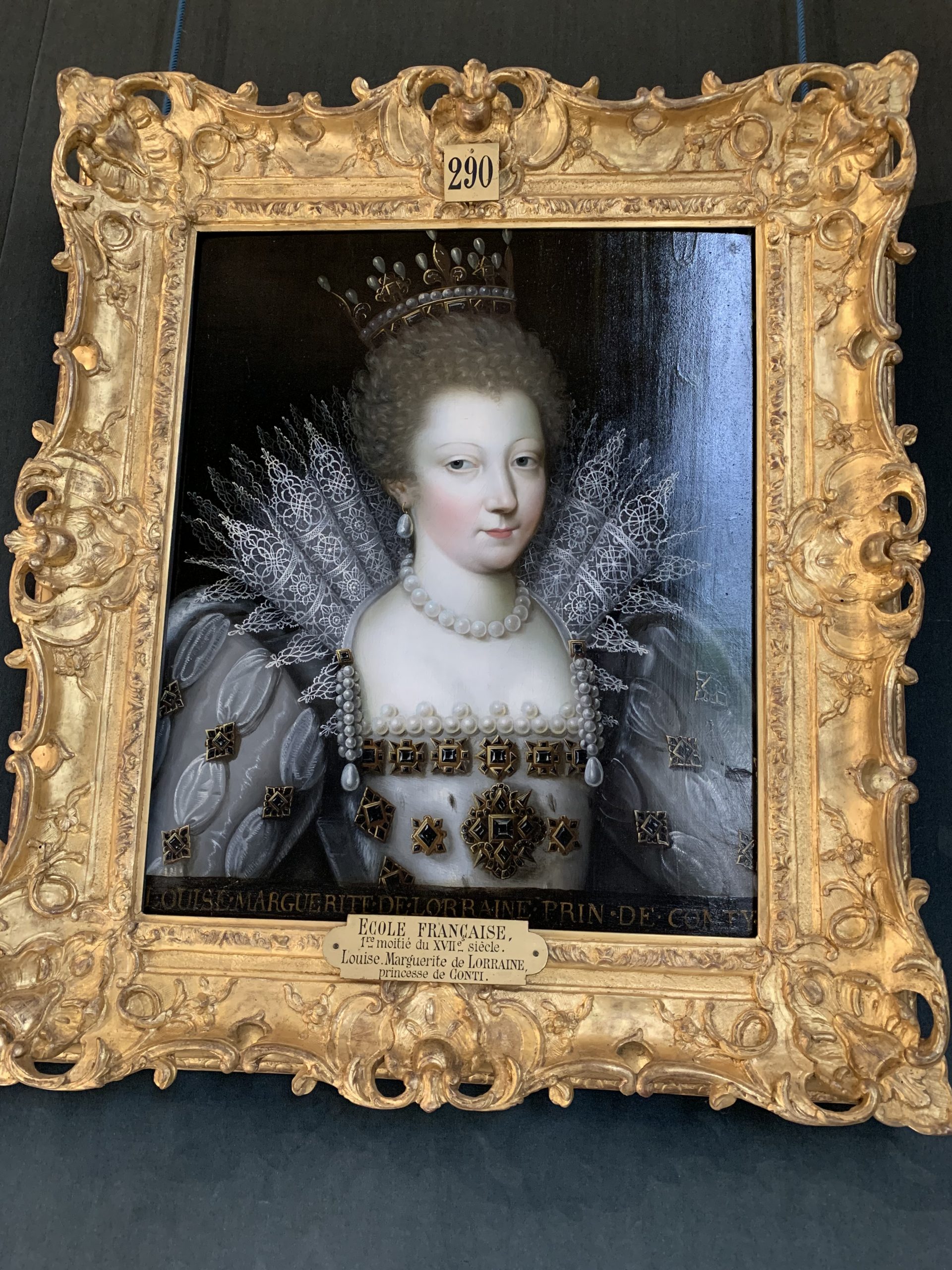 Louise Marguerite de Lorraine, Princesse de Conti, par l’École Française, exposé au Château de Chantilly © Marjorie Eclar