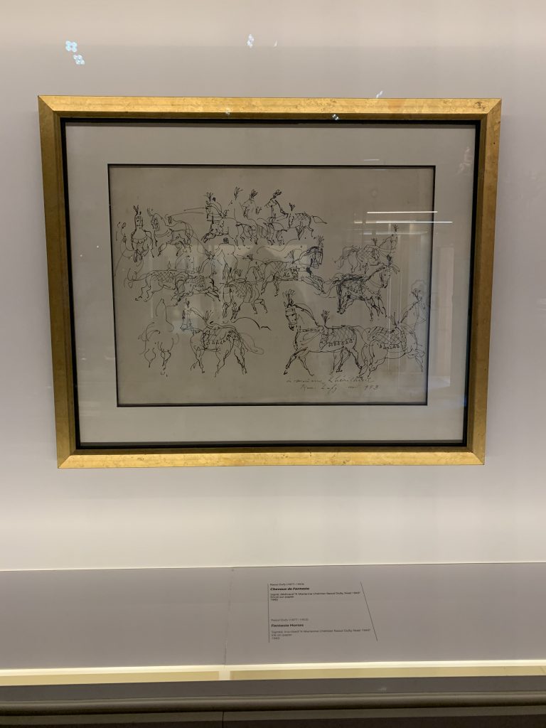 Chevaux de Fantasia par Raoul Dufy, exposé au Musée du Cheval, Chantilly © Marjorie Eclar